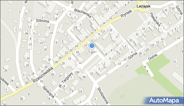 Leżajsk, Plac Targowy, 13, mapa Leżajsk