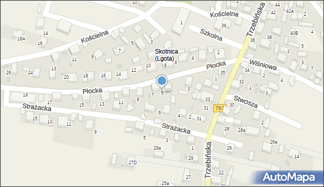 Lgota, Płocka, 5, mapa Lgota