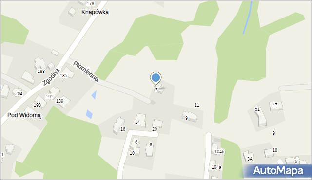 Libertów, Płomienna, 7, mapa Libertów