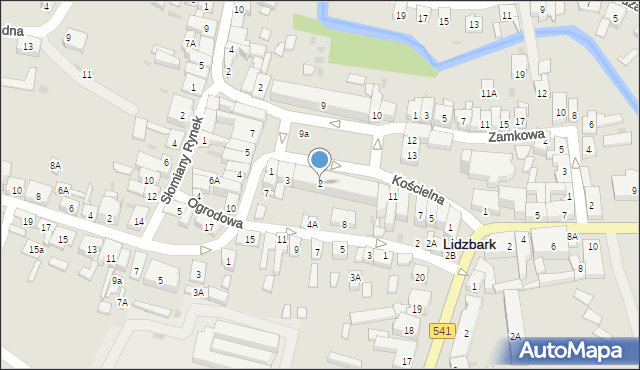 Lidzbark, Plac Hallera Józefa, gen., 2, mapa Lidzbark