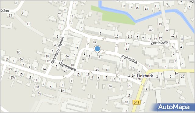 Lidzbark, Plac Hallera Józefa, gen., 2A, mapa Lidzbark