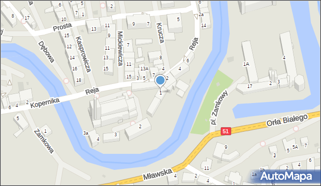 Lidzbark Warmiński, Plac Kościelny, 1, mapa Lidzbark Warmiński