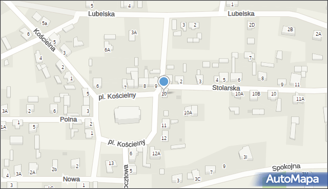 Lipki Wielkie, Plac Kościelny, 10, mapa Lipki Wielkie