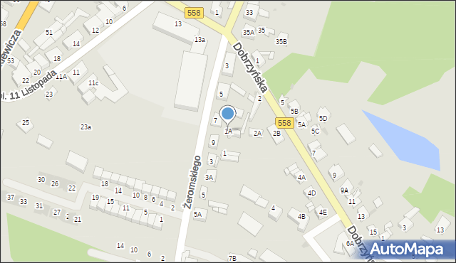 Lipno, Plac 11 Listopada, 1A, mapa Lipno