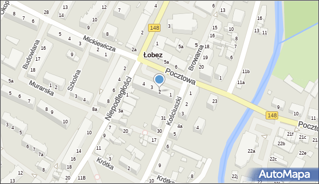 Łobez, Plac 3 Marca, 2, mapa Łobez