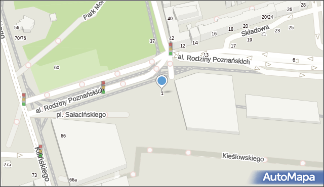 Łódź, Plac Sałacińskiego Bronisława, 1, mapa Łodzi