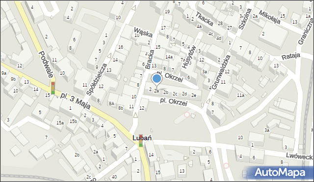 Lubań, Plac Okrzei Stefana, 2a, mapa Lubań