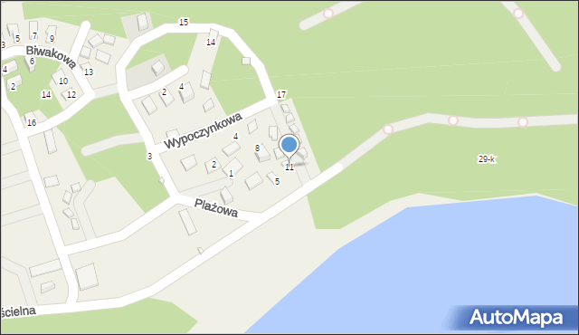 Lubasz, Plażowa, 11, mapa Lubasz