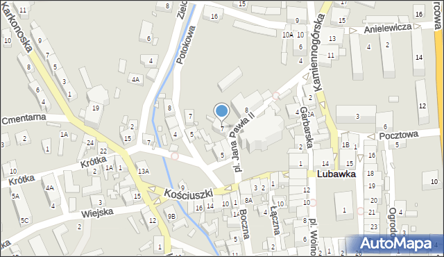 Lubawka, Plac Jana Pawła II, 7, mapa Lubawka