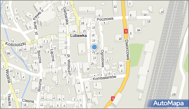 Lubawka, Plac Wolności, 22, mapa Lubawka
