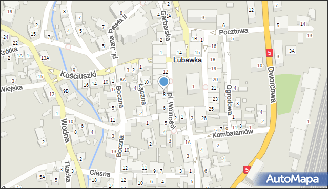 Lubawka, Plac Wolności, 8, mapa Lubawka