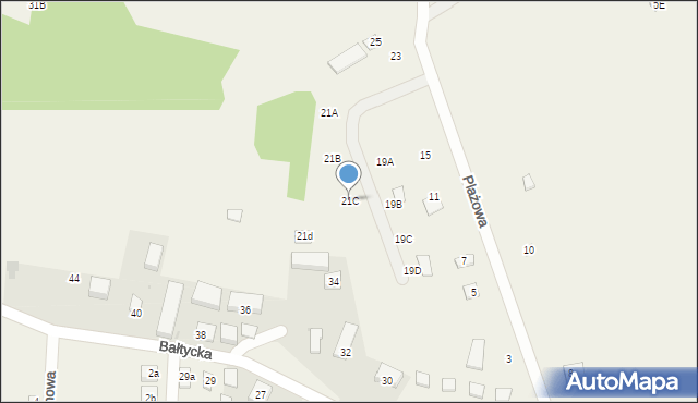 Lubiatowo, Plażowa, 21C, mapa Lubiatowo