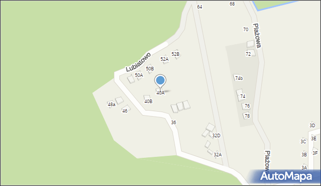 Lubiatowo, Plażowa, 40A, mapa Lubiatowo