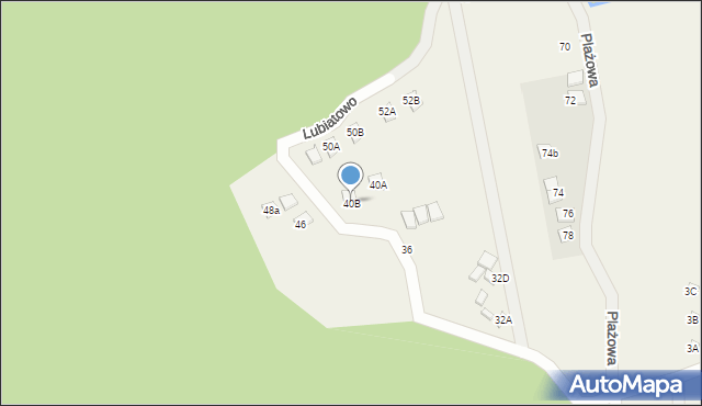 Lubiatowo, Plażowa, 40B, mapa Lubiatowo