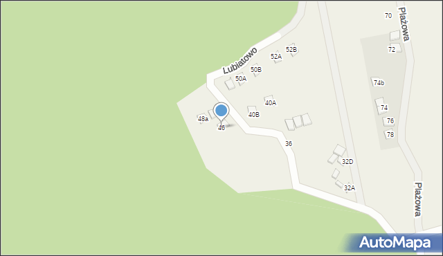 Lubiatowo, Plażowa, 46, mapa Lubiatowo