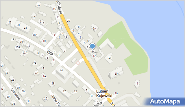 Lubień Kujawski, Plac Wolności, 11, mapa Lubień Kujawski