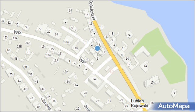 Lubień Kujawski, Plac Wolności, 4, mapa Lubień Kujawski