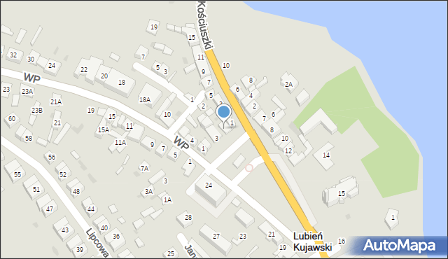 Lubień Kujawski, Plac Wolności, 5A, mapa Lubień Kujawski