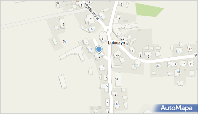 Lubiszyn, Plac Jedności Robotniczej, 1, mapa Lubiszyn