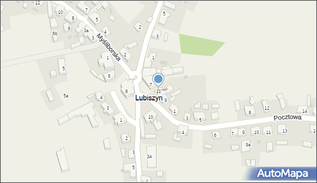 Lubiszyn, Plac Jedności Robotniczej, 11, mapa Lubiszyn