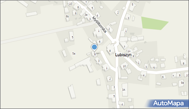 Lubiszyn, Plac Jedności Robotniczej, 4, mapa Lubiszyn