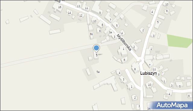 Lubiszyn, Plac Jedności Robotniczej, 5, mapa Lubiszyn