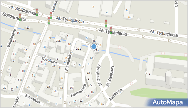 Lublin, Plac Zamkowy, 8, mapa Lublina