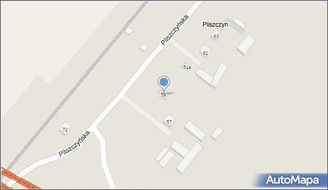 Lublin, Pliszczyńska, 59, mapa Lublina