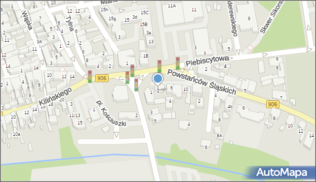 Lubliniec, Plac Sienkiewicza Henryka, 2, mapa Lubliniec