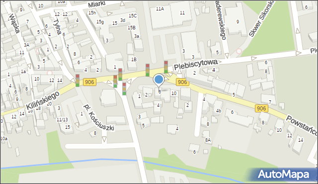 Lubliniec, Plac Sienkiewicza Henryka, 6, mapa Lubliniec