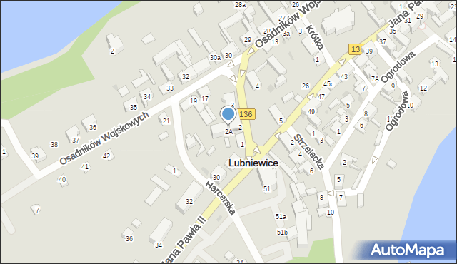 Lubniewice, Plac Kasztanowy, 2A, mapa Lubniewice