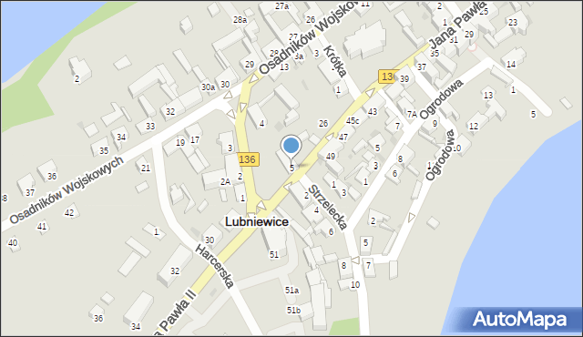 Lubniewice, Plac Kasztanowy, 5, mapa Lubniewice