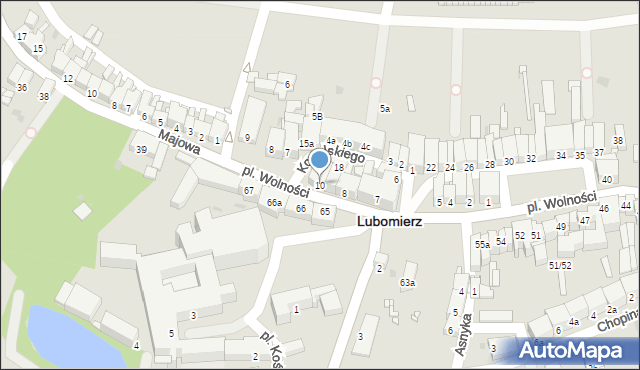 Lubomierz, Plac Wolności, 10, mapa Lubomierz