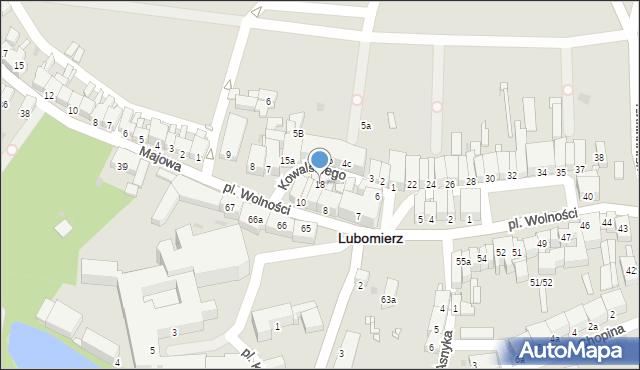 Lubomierz, Plac Wolności, 18, mapa Lubomierz