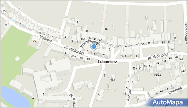 Lubomierz, Plac Wolności, 8, mapa Lubomierz