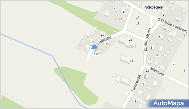 Luszowice, Plac św. Józefa, 14a, mapa Luszowice