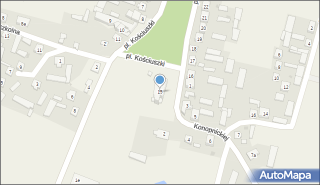 Lutocin, Plac Kościuszki Tadeusza, gen., 15, mapa Lutocin