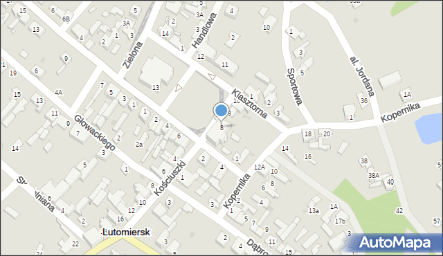 Lutomiersk, Plac Jana Pawła II, 8, mapa Lutomiersk