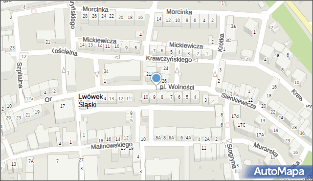 Lwówek Śląski, Plac Wolności, 11a, mapa Lwówek Śląski