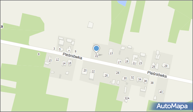 Majków, Pleśniówka, 11, mapa Majków