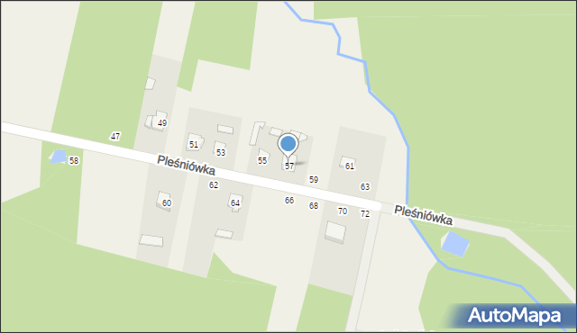 Majków, Pleśniówka, 57, mapa Majków