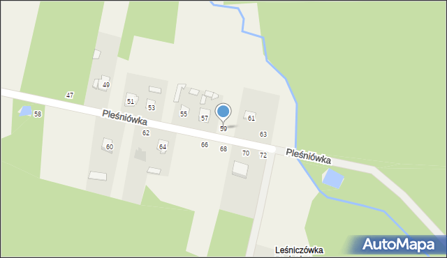 Majków, Pleśniówka, 59, mapa Majków