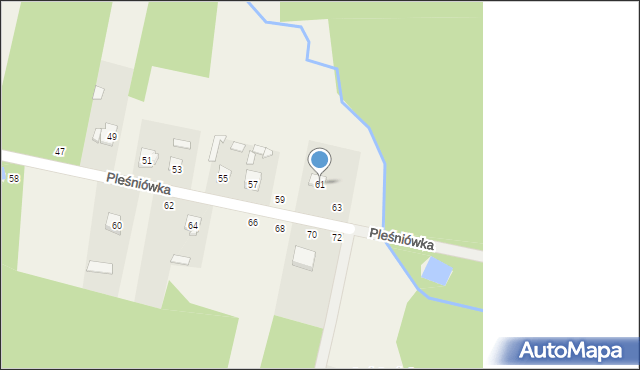 Majków, Pleśniówka, 61, mapa Majków