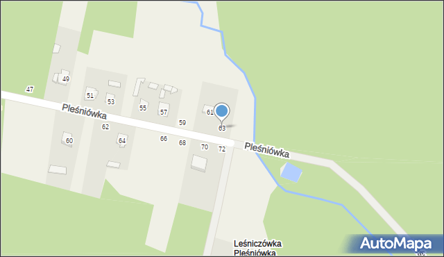 Majków, Pleśniówka, 63, mapa Majków