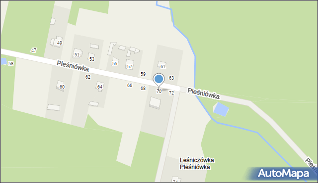 Majków, Pleśniówka, 70, mapa Majków