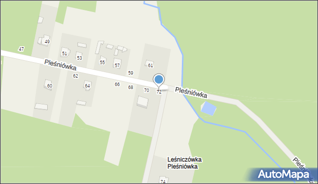 Majków, Pleśniówka, 72, mapa Majków