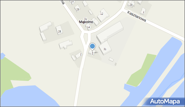 Mąkolno, Plac Kościelny, 1, mapa Mąkolno