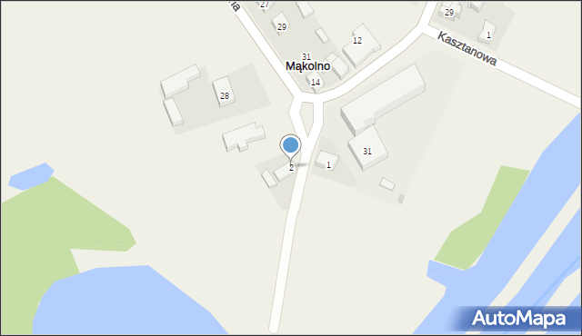 Mąkolno, Plac Kościelny, 2, mapa Mąkolno