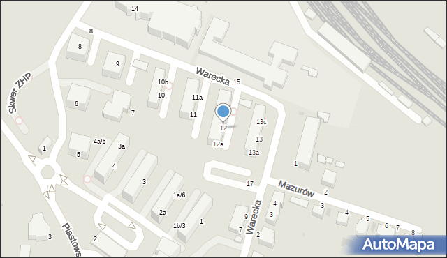 Malbork, Plac Narutowicza Gabriela, 12, mapa Malborka