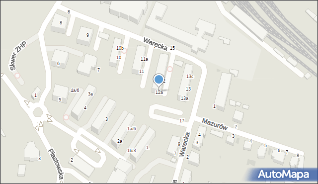 Malbork, Plac Narutowicza Gabriela, 12a, mapa Malborka